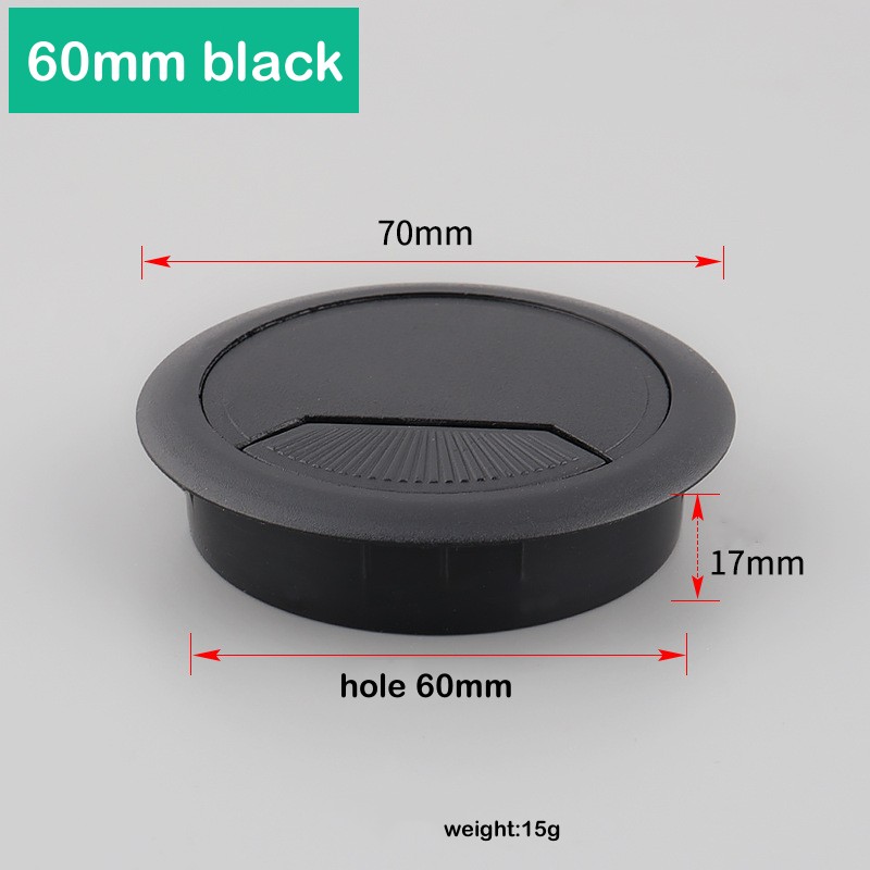 1PC Bureau Tafel Plastic Kabel Gat Cover 60/80mm PC Computer Bureau Ronde Draad Netjes Grommet kabel Organizer Kantoormeubilair: green