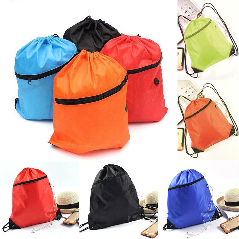 Neue Wasserdichte Kordelzug Tasche Rucksack Sack Rucksack Schwimmen Schule Schuhe Fitnessstudio Sport Tasche