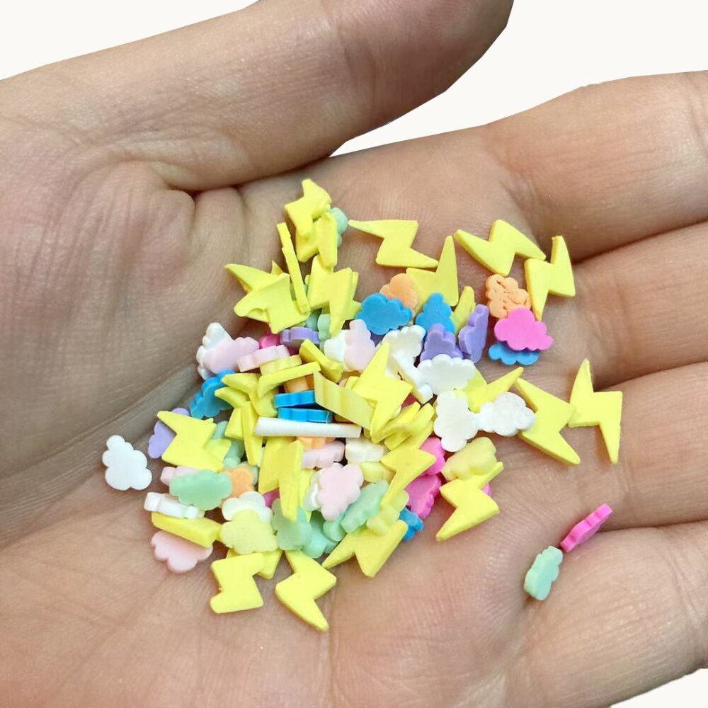 Plastilina de colores para decoración del hogar, arcilla polimérica educativa de 100g con forma de nube Llightning, perfecto para rellenado de uñas, teléfono de arte