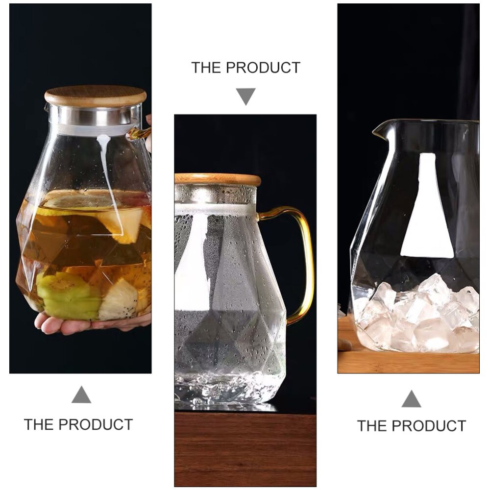 Water Pitcher Beverage Glass Pitcher Heat Resistant Glass Pitcher