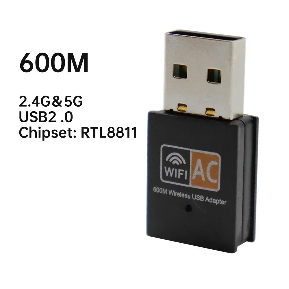 1300Mbps USB WiFi Adapter 2in1 Dongle Dual Band 2.4G&5GHz WiFi 5 Network Wireless Receiver DRIVER FREE: black
