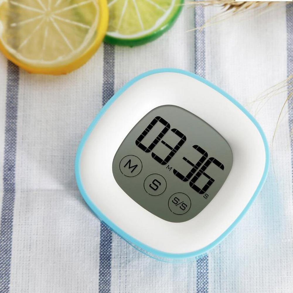 LCD Digital Kitchen Countdown Timer Mini Cooking Timer with Timer Memory Recall Magnetic Stopwatch Cooking Alarm Clock 2 Colors