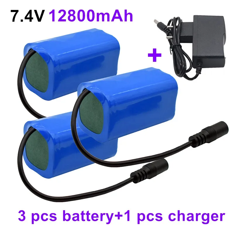 Batería Lipo para buscador de peces de Control remoto, piezas de repuesto para barco de cebo de pesca, Juguetes RC, accesorios 2S V 7,4 mah, T188 T888 12800-5: YELLOW