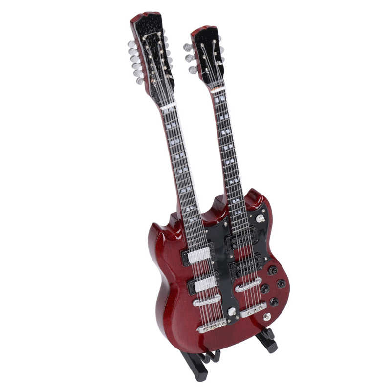 Miniatur Gitarre Geburtstag Simulierte Gitarre Modell Holz für Musik Höhle Unterricht für Heimat Sekretariat