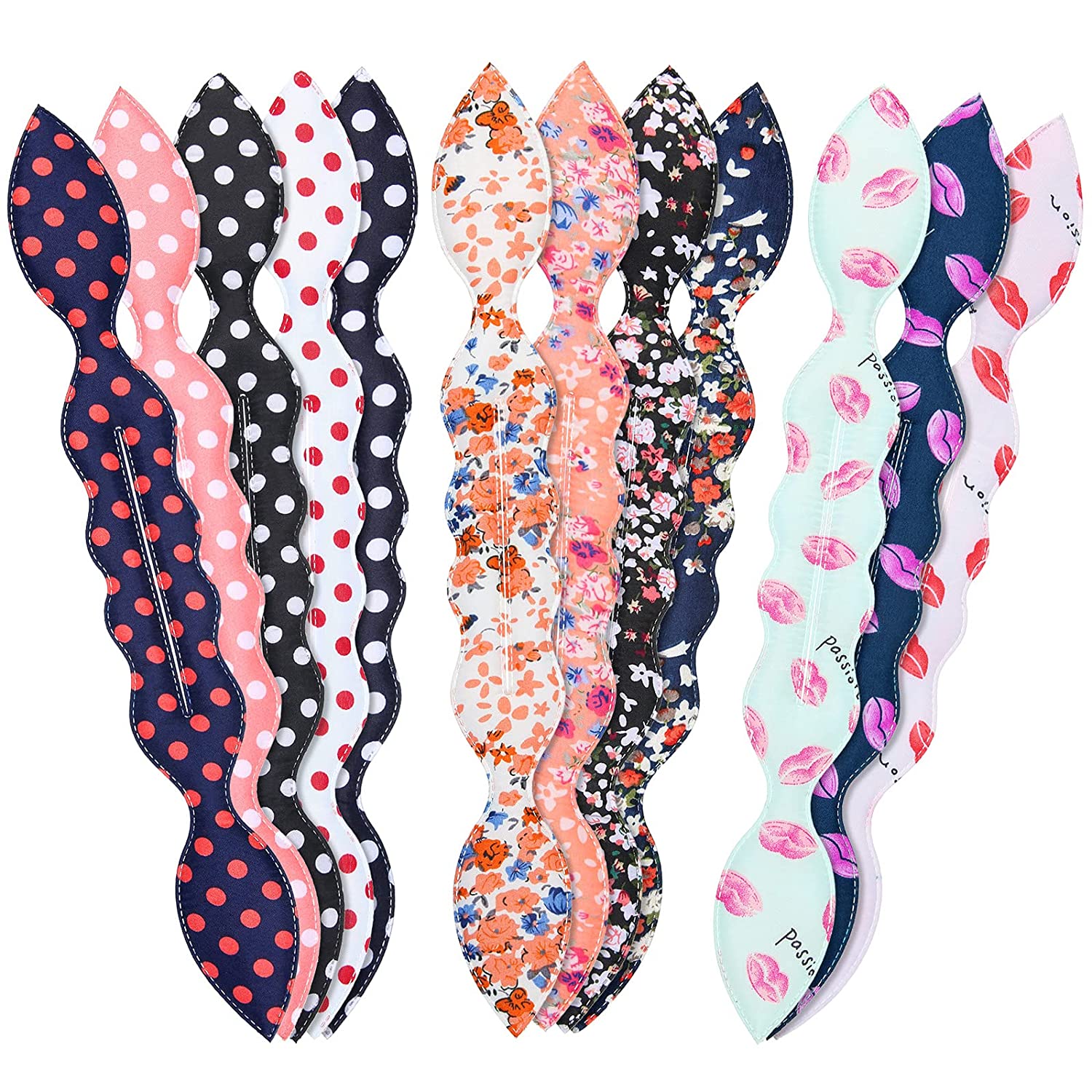 1PC Furling dziewczyna kwiatowe kropki usta styl Bunny uszy magiczna gąbka stylizacja włosów Bun Maker Twist zalotka włosów akcesoria