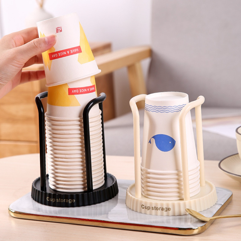 Simple Paper Cup Holder, Disposable Storage Rack, Multifunctional Coffee and Milk Tea Storage Rack Extractor