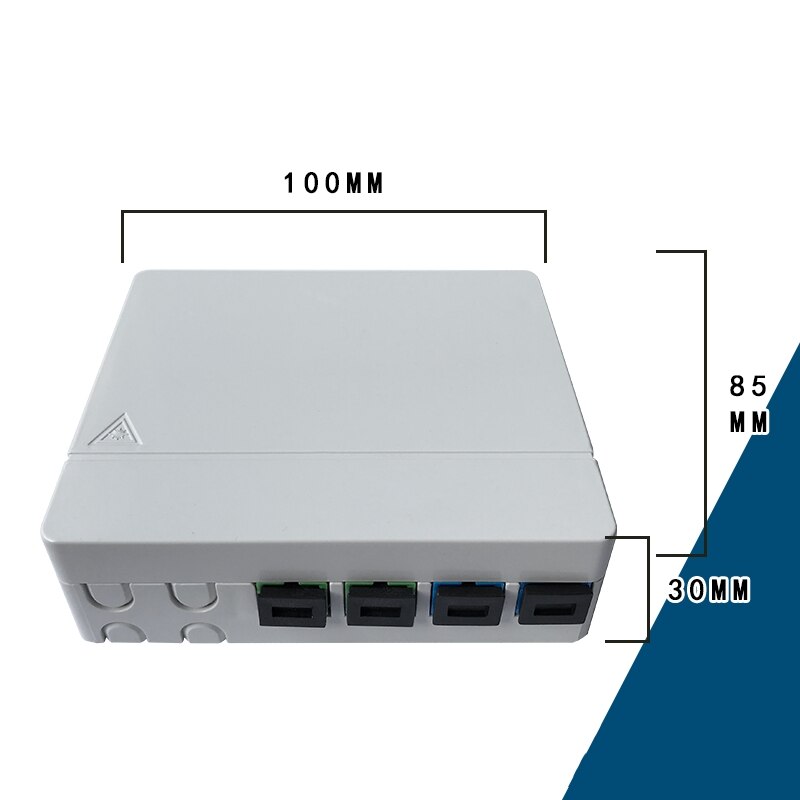 Caixa de terminação ftth de 4 portas, para adaptador sc sem mangas, caixa de junção de fibra óptica, caixa de distribuição, frete grátis elink, 20 peças