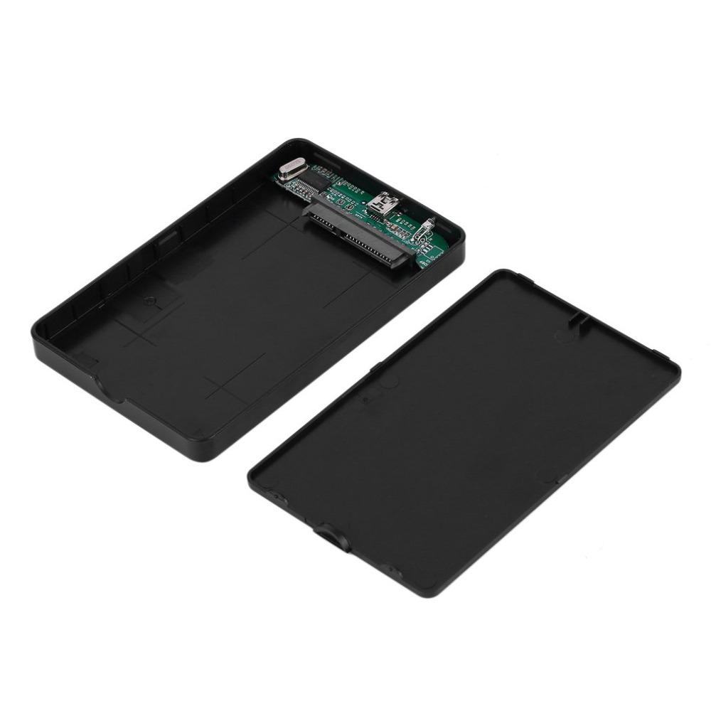 2.5 Inch HDD Case USB 2.0 SATA Portable Support 2TB Hdd Hard Drive Black External Enclosure HDD Box with Bag