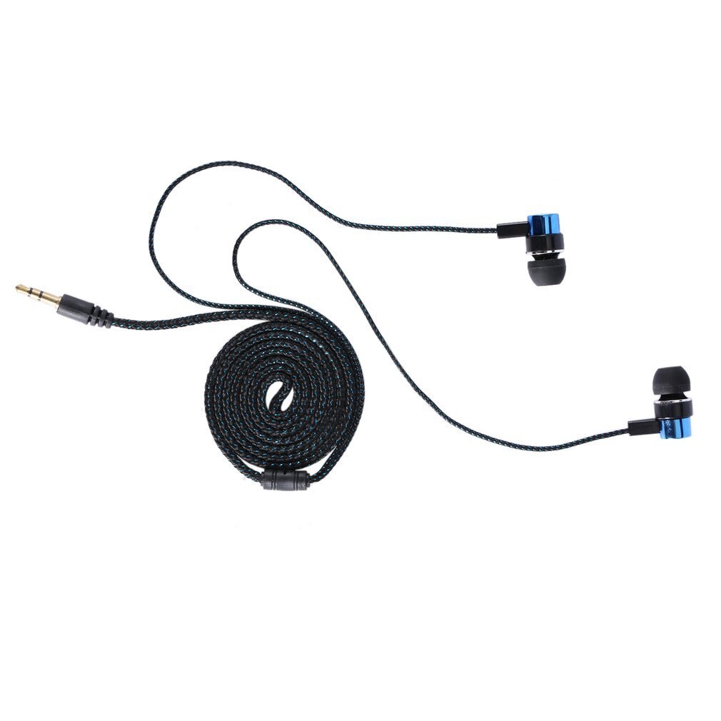 Metal Koptelefoon Jack Standaard Geluidsisolerende Reflecterende Fiber Doek Lijn 3.5Mm Stereo In-Ear Oortelefoon Oordopjes Bluetooth Usb
