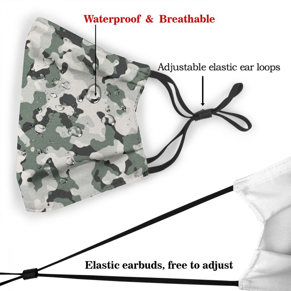 Dinosaurus Botten Doek Gezichtsmasker Met Filter Pocket Wasbare Gezicht Doek Masker Pollen-Proof Print Herbruikbare Stof Masker