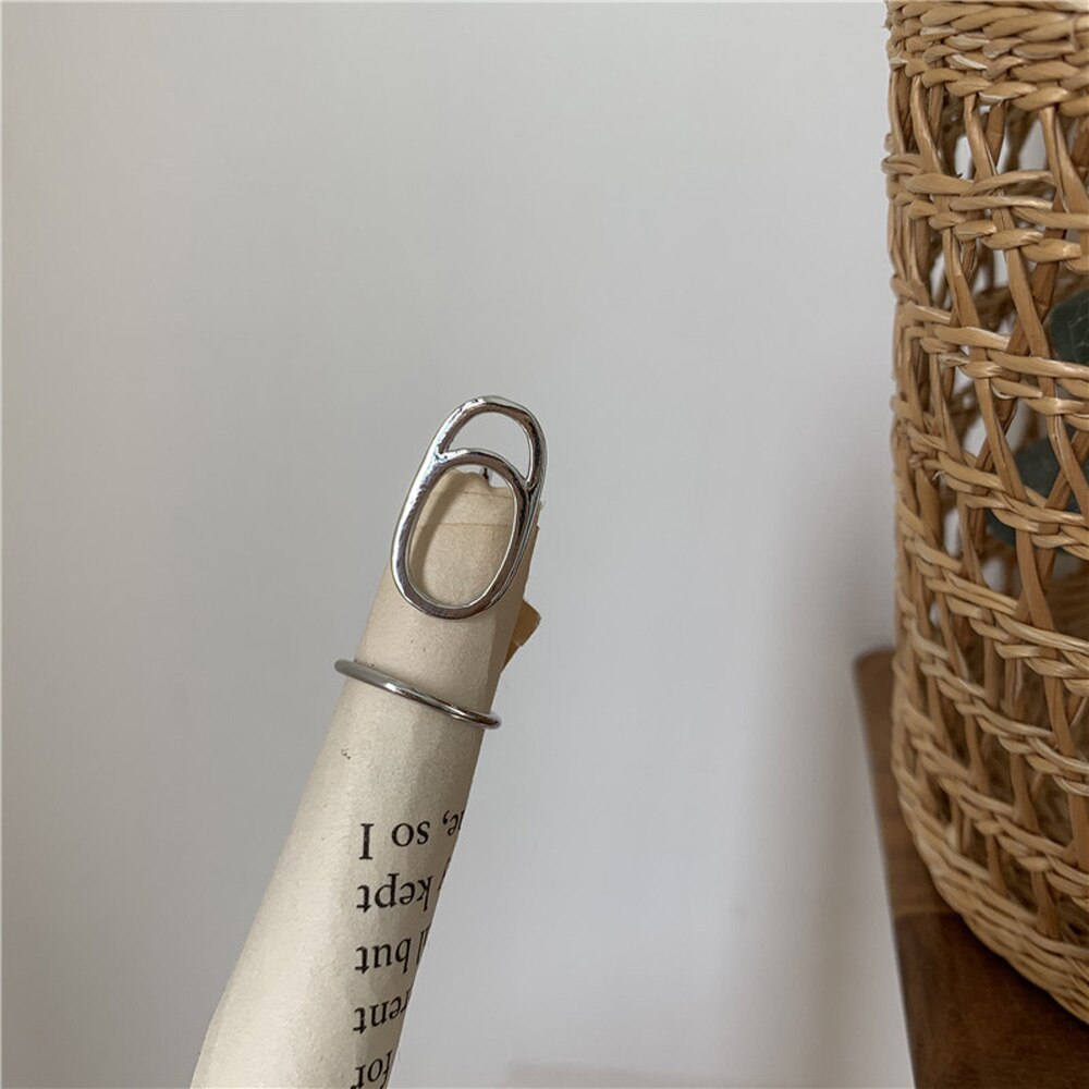 Anillos góticos de Metal para uñas finas para mujer, cubierta protectora diaria para la punta del dedo, joyería de: silver A