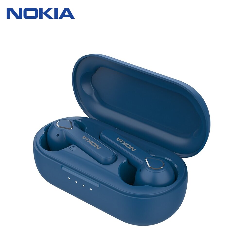 Nokia BH-205 TWS Bluetooth Headphones Wireless Earphone Touch Control Dynamic Earbuds AI Control Gaming Stereo Headset With Mic: Blue
