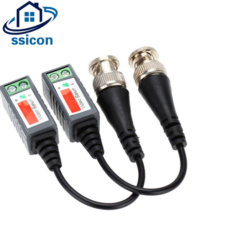 10Pairs ABS Plastic CCTV Video Balun UTP Balun BNC Cable CAT5 Cable CCTV Accessories Passive Transceivers 2000ft Distance