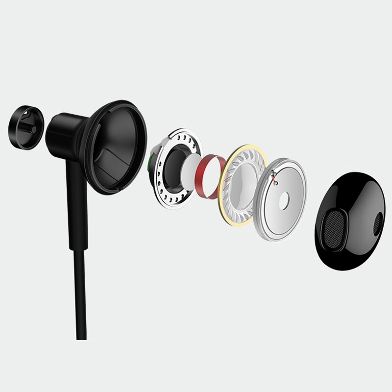 Xiaomi 3.5Mm Universele Half In-Ear Oortelefoon Hybride Dc Dual Driver L-Vorm Plug Mems Microfoon Bedrade controle Headset Voor Xiaomi