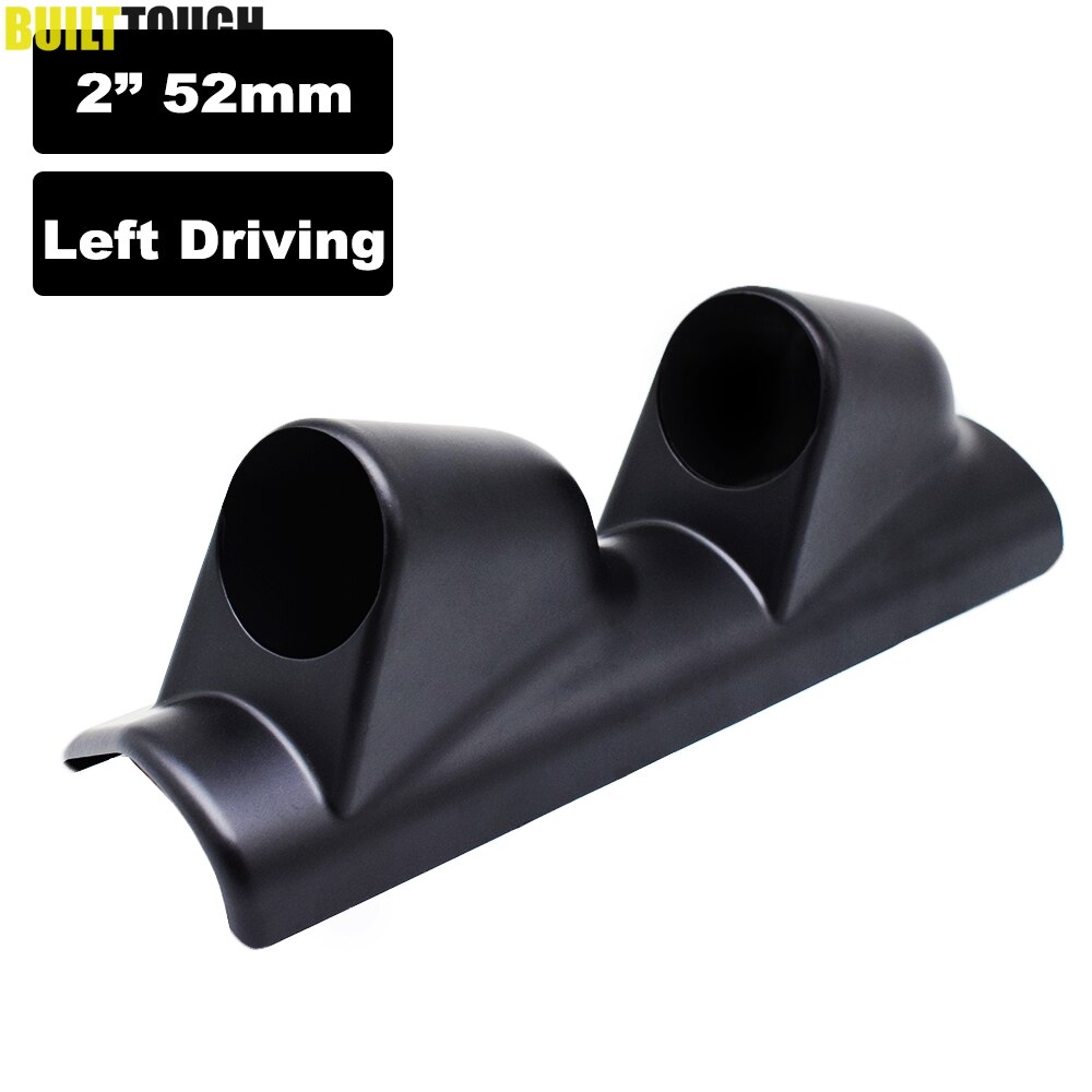 Gauge Pod 2" 52mm A Pillar Double Hole Mount Holder LHD Dashboard Water Temp Volt Tachometer Oil Pressure EGT Air Fuel Ratio