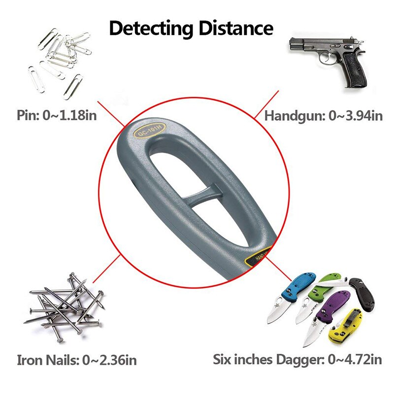 Portable Hand Held Metal Detector Light-Weight Security Scanner Wand High Sensitivity Pinpointer --M25