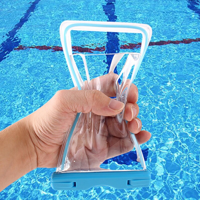 Waterproof Mobile Phone Case For Huawei Honor 7X / Mate SE Clear PVC Sealed Underwater Luminous Dry Pouch Cover with Neck Strap