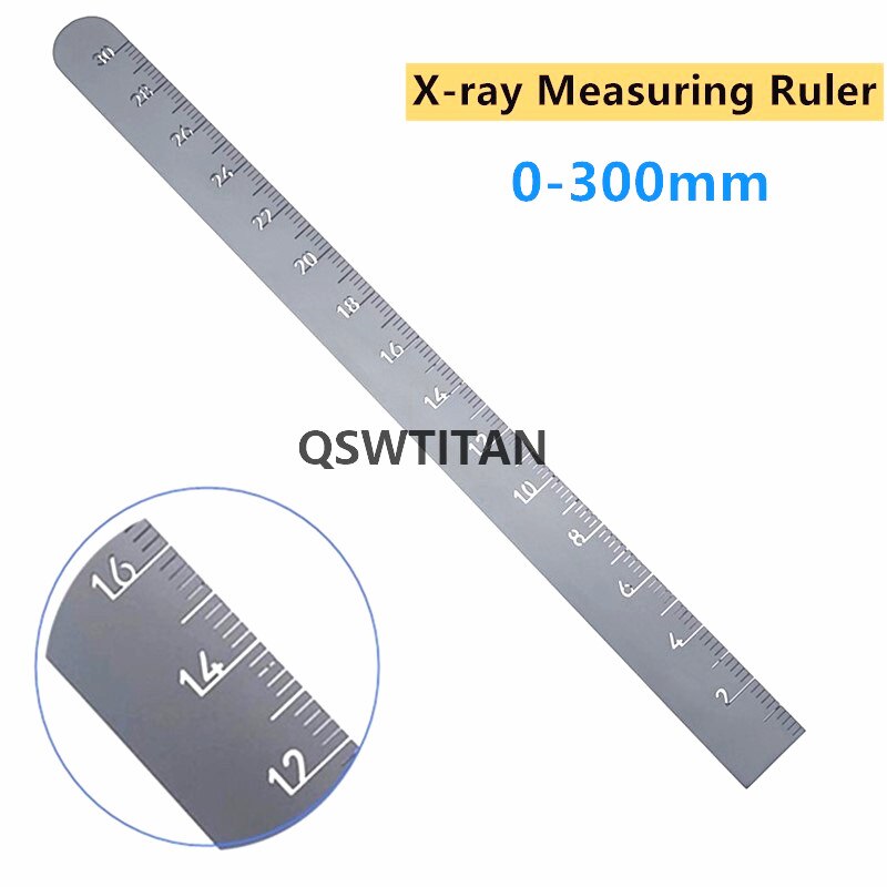 Orthopedic instrument X-ray measuring ruler perspective development film measuring tool stainless steel caliper: Ruler 0-300mm