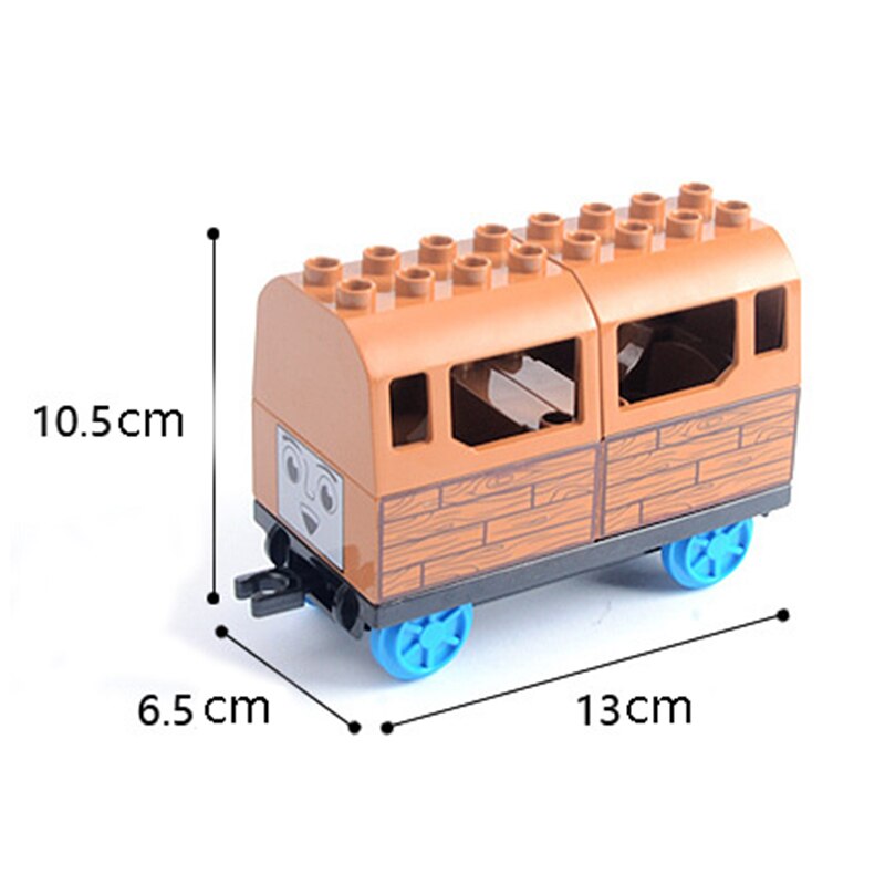 FAI DA TE Blocchi di Costruzione Duploe Pista del Treno Accessori Ferroviarie Punti Curvo Crossover Ponte Parti di Mattoni Giocattoli Per I Bambini Del Capretto Del Regalo: 1pcs block - 6