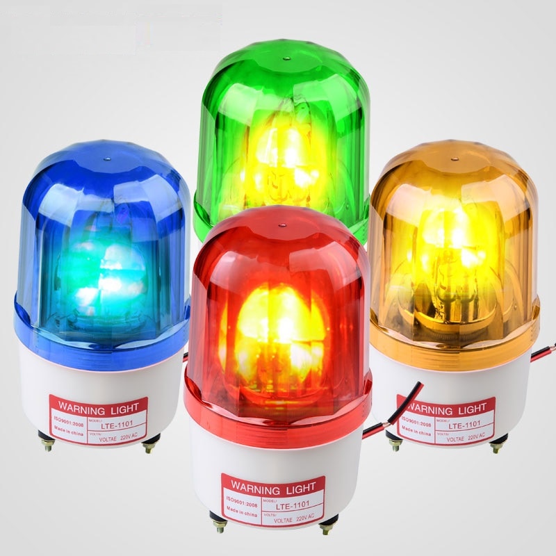 Sound and Light Alarm Lamp LTE-1101J Red Green Blue Yellow 12V 24V 110V 220V Waterproof Warning Light