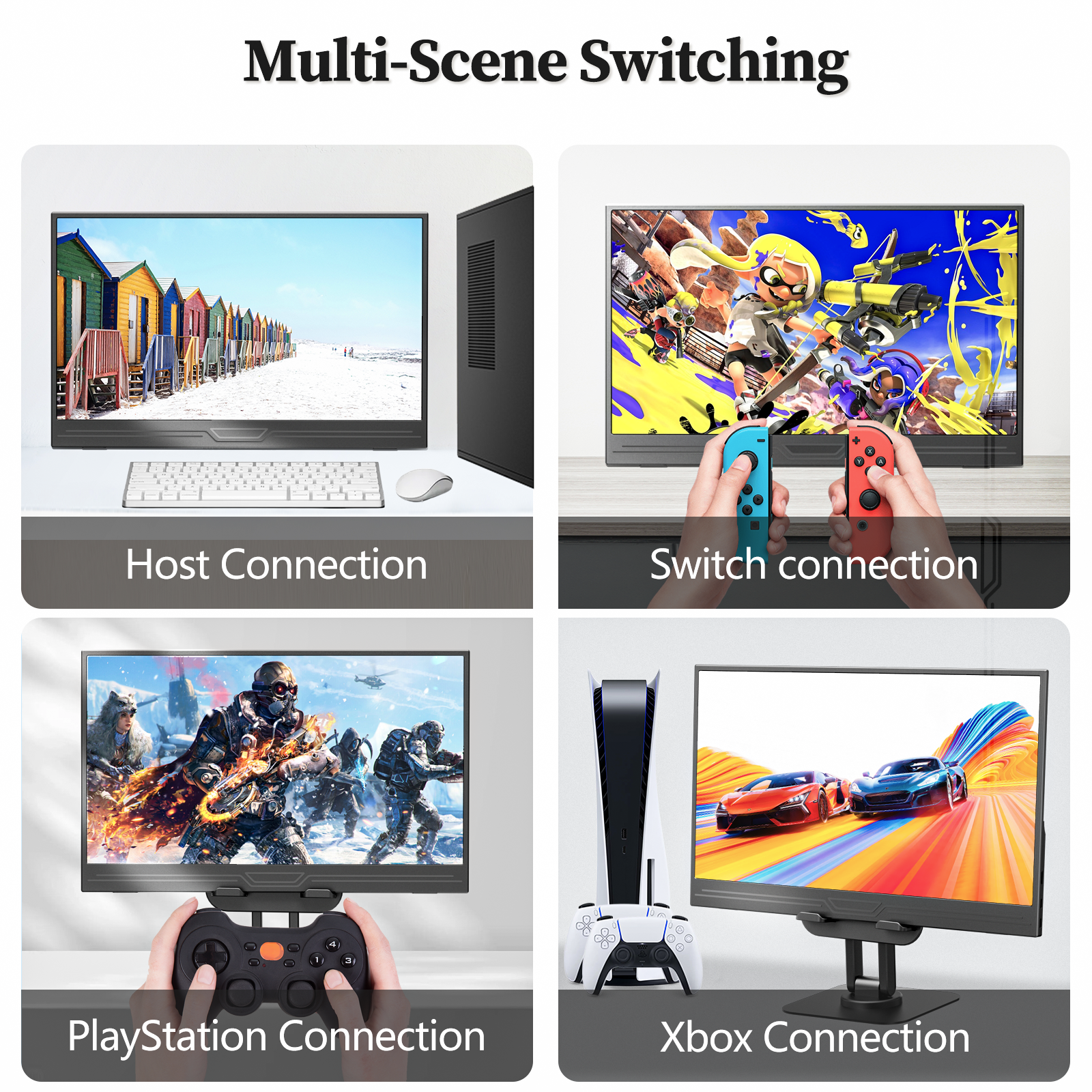 Fabrikneues Produkt 13,3 Zoll tragbarer Monitor für Laptop, 1080P IPS-Display LCD FHD externer zweiter Computerbildschirm für Telefon