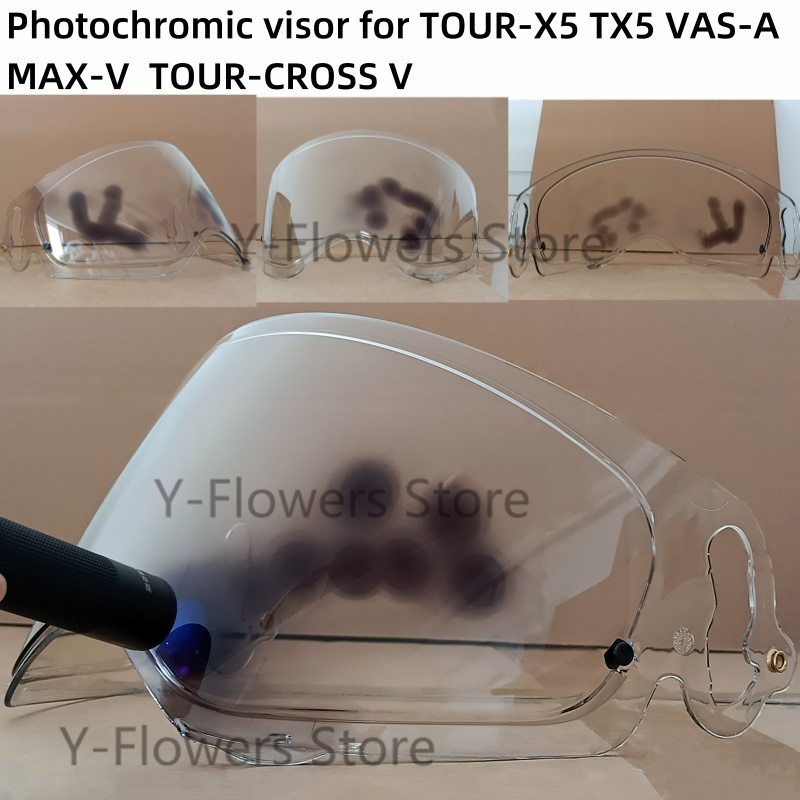 Photochromes visier für arai Tour -x5 , Tour  x5 tx5 vas-a, xd -5, max-v, max v, Tour-überqueren, v, Tour überqueren 5 helmlinsenglas Glimmer