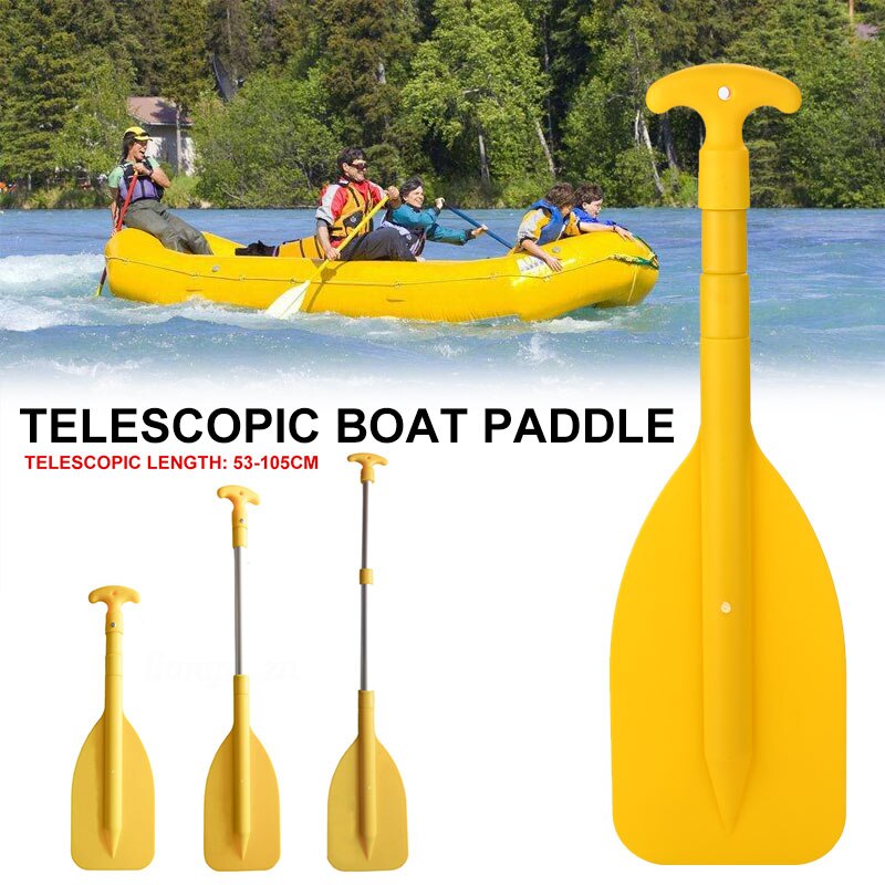 Telescopic Paddle Rowing Oar Collapsible Adjustable Lightweight PVC Rafting Outdoor Water Sports Safety Boat Accessories