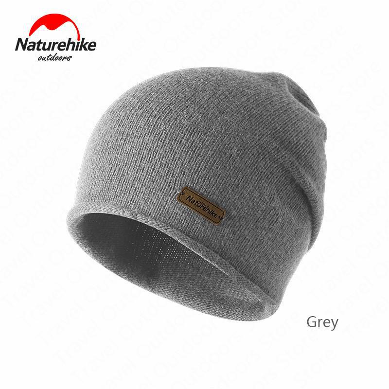 Naturehike-gorro de punto de lana para exteriores, gorro cálido para senderismo, Unisex, para correr, senderismo, deporte de escalada: Grey