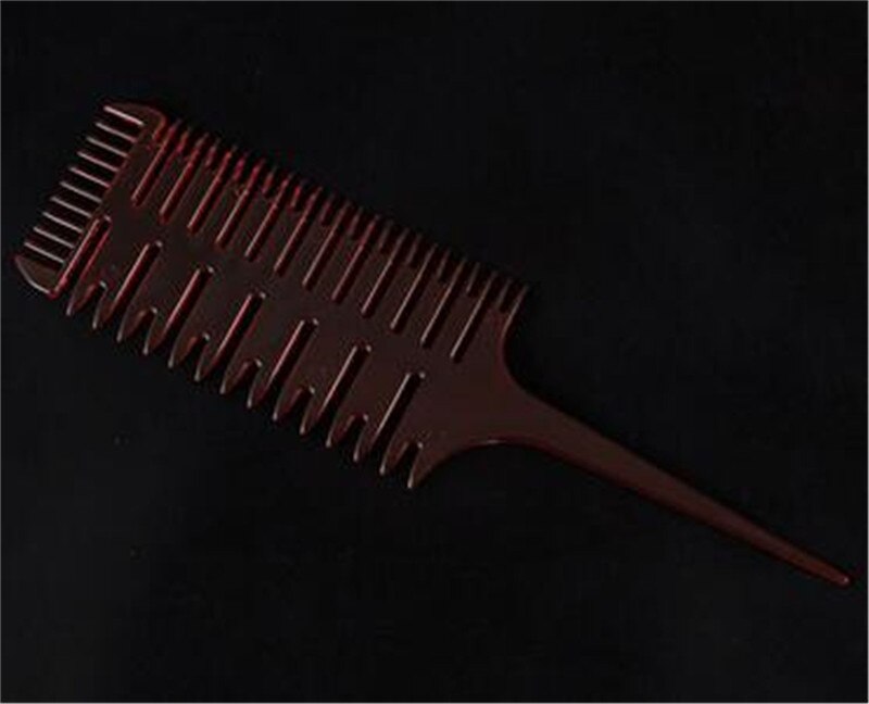 Three-sided Artistic Style Comb Fishbone Hair Beauty Picking and Dyeing Comb Hair Brush Plastic Brush Transparent Hair Hair Tool
