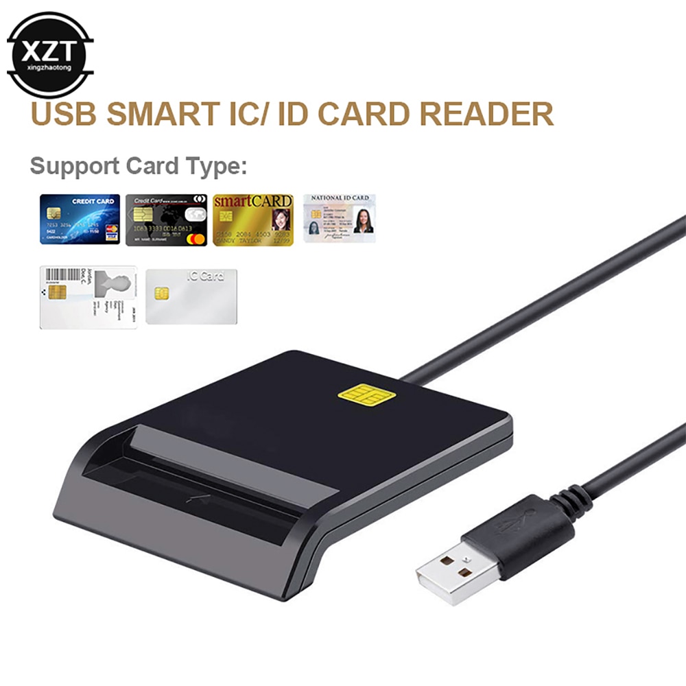 X01 Usb Smart Card Reader Voor Bankkaart Ic/Id Emv Kaartlezer Voor Windows 7 8 10 Linux os USB-CCID Iso 7816 Voor Bank Belasting Terugkeer