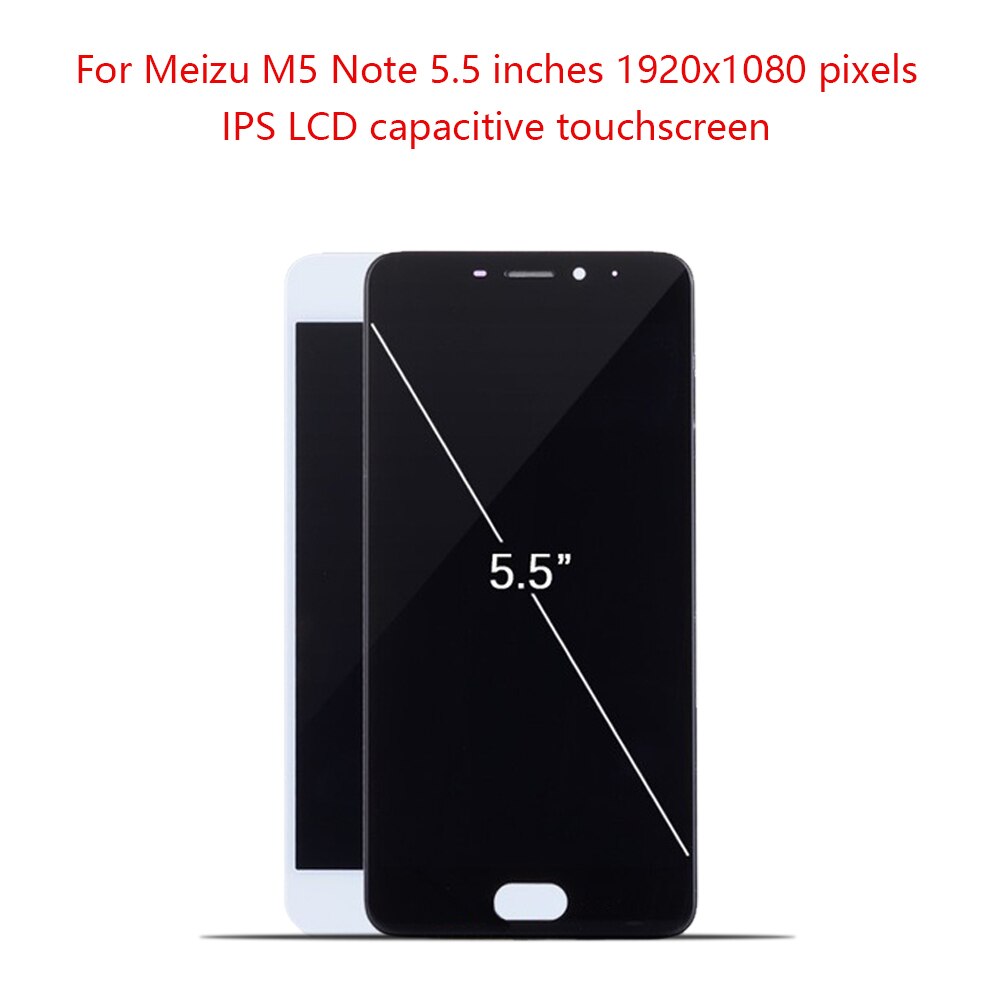 5.5 "Original pour Meizu M5 NOTE M621H M621M M621Q LCD écran tactile numériseur avec cadre pour MEIZU M5 Note écran LCD