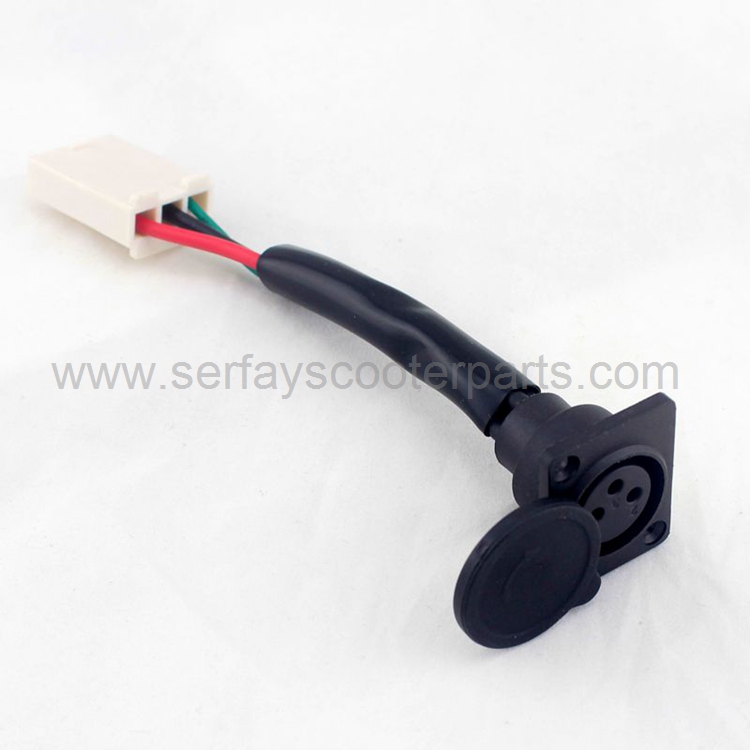 XLR Charging Port with Harness for Sunrise mobility scooter S400/S425/S700 assembly OEM