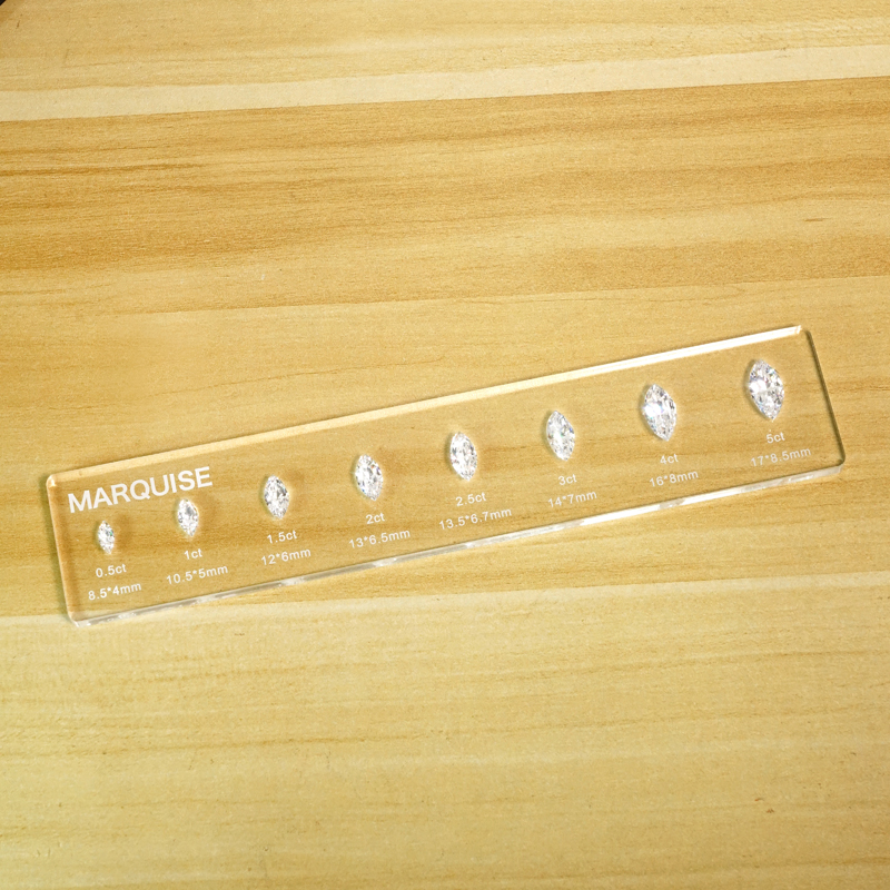 0,5ct-5ct 8 formas tamaños herramientas de quilates de diamante y medidor de anillos de joyería piedra de circonia cúbica juego de piedra maestra probador de herramientas de joyería: Gris