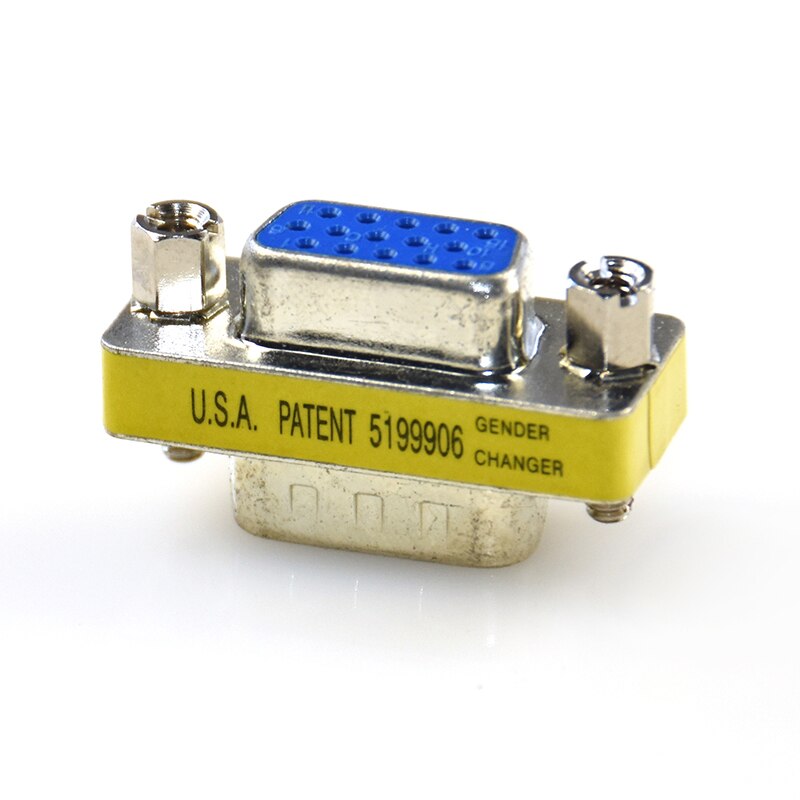 Cabletime 15 Pin VGA SVGA HD15 VGA Male to VGA Female Plug Coupler Mini Gender Changer Adapter Converter Computer Cable2pcs N182