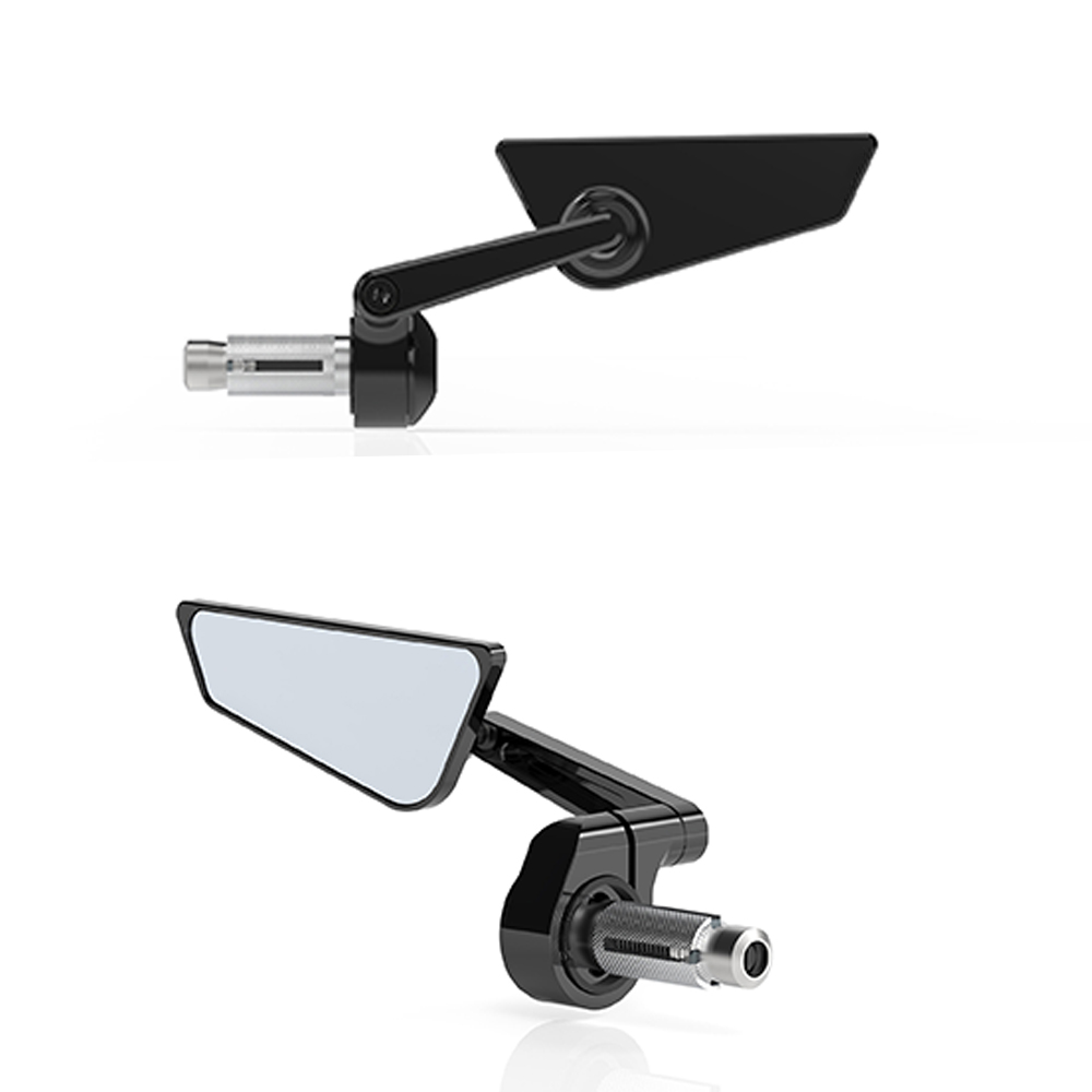 1 par 7/8 "22mm barra de alumínio da motocicleta final espelho retrovisor lateral universal moto bicicleta guiador espelhos retrovisores