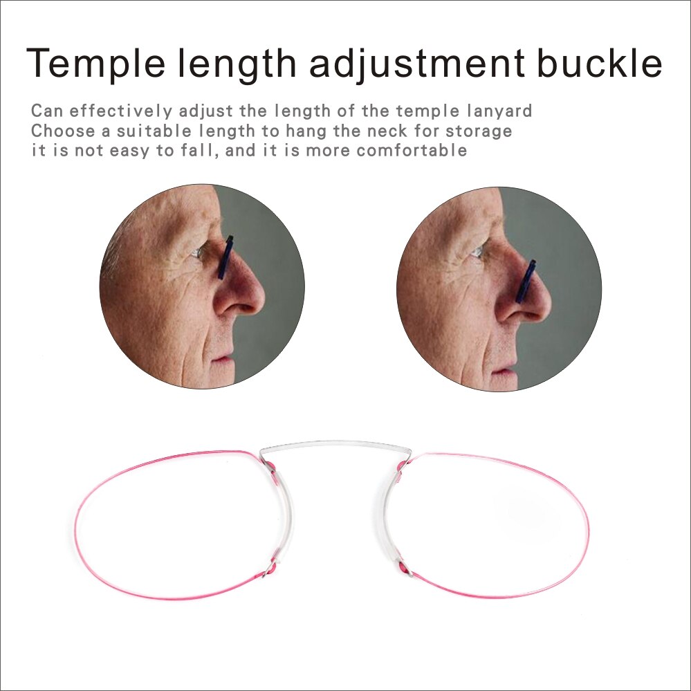 Pince-nez Mini Nose Women Readers Mens Reading Glasses Man Presbyopia Glasses 1.0 1.5 2.0 2.5 3.0