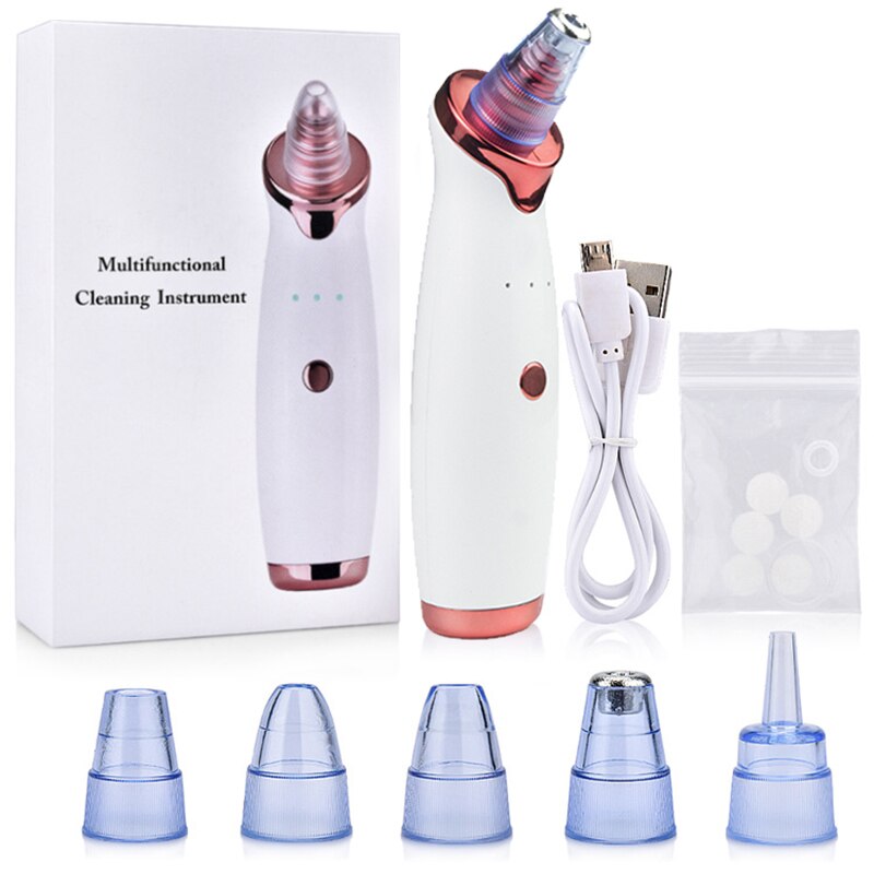 Blackhead Remover Face Deep Nose Pore Acne Cleaner Pimple Removal Vacuum Suction Deep Facial Clean Diamond Beauty Skin Care Tool: standard 4
