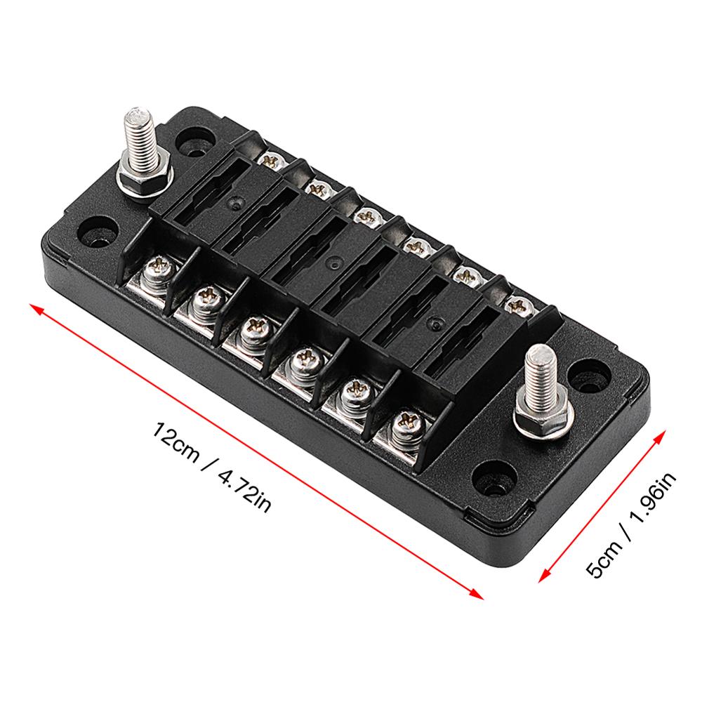 12V 6 Way Terminals Circuit Car Blade Fuse Box Block Holder Kit With Cover Board Fuse Box Tools