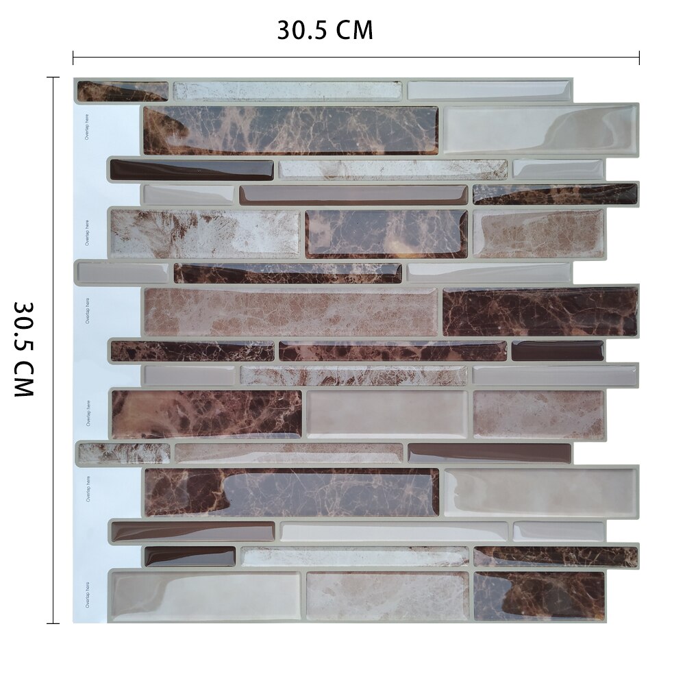 Smart selvklæbende mosaik backsplash køkken subway skrælle og klæbe fliser