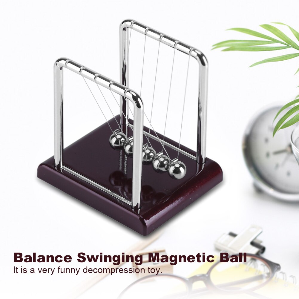 Steel Balance Swinging Magnetic Ball Cradle Physics Science Pendulum Desk Fun Toy Balance Balls Toy Advanced ABS Plastic