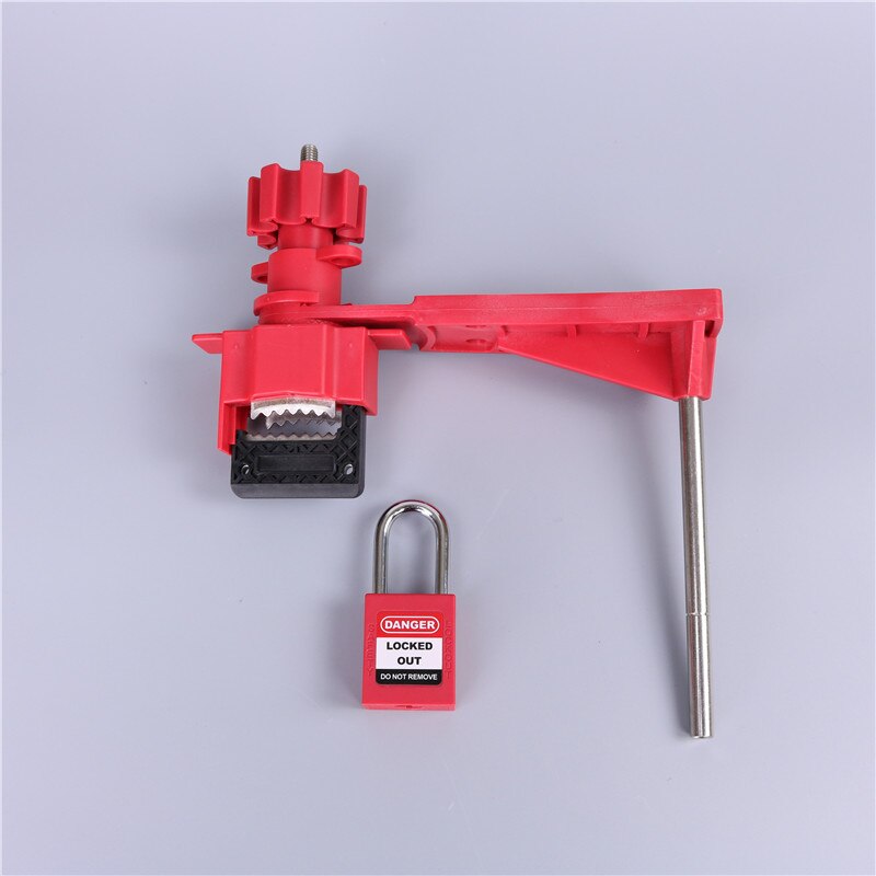 Large universal valve lockout with blocking arm,Single Stop arm All purpose Ball Valve Lock: with padlock