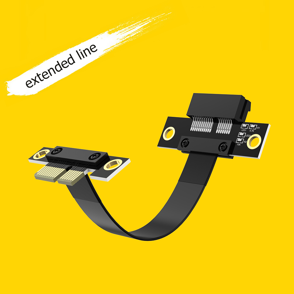 Ribbon Extension Cable Male-to-Female PCI-E3.0 1X Cable for Network Card Extension Cable 8Gbps PCI Express 1x Riser Card Ribbon