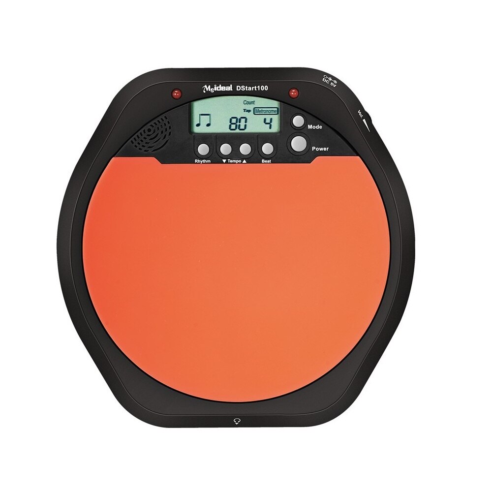 Meideal Portable DS100 Drums Electronic drum Training Pad Drum Tutor - Black + Orange
