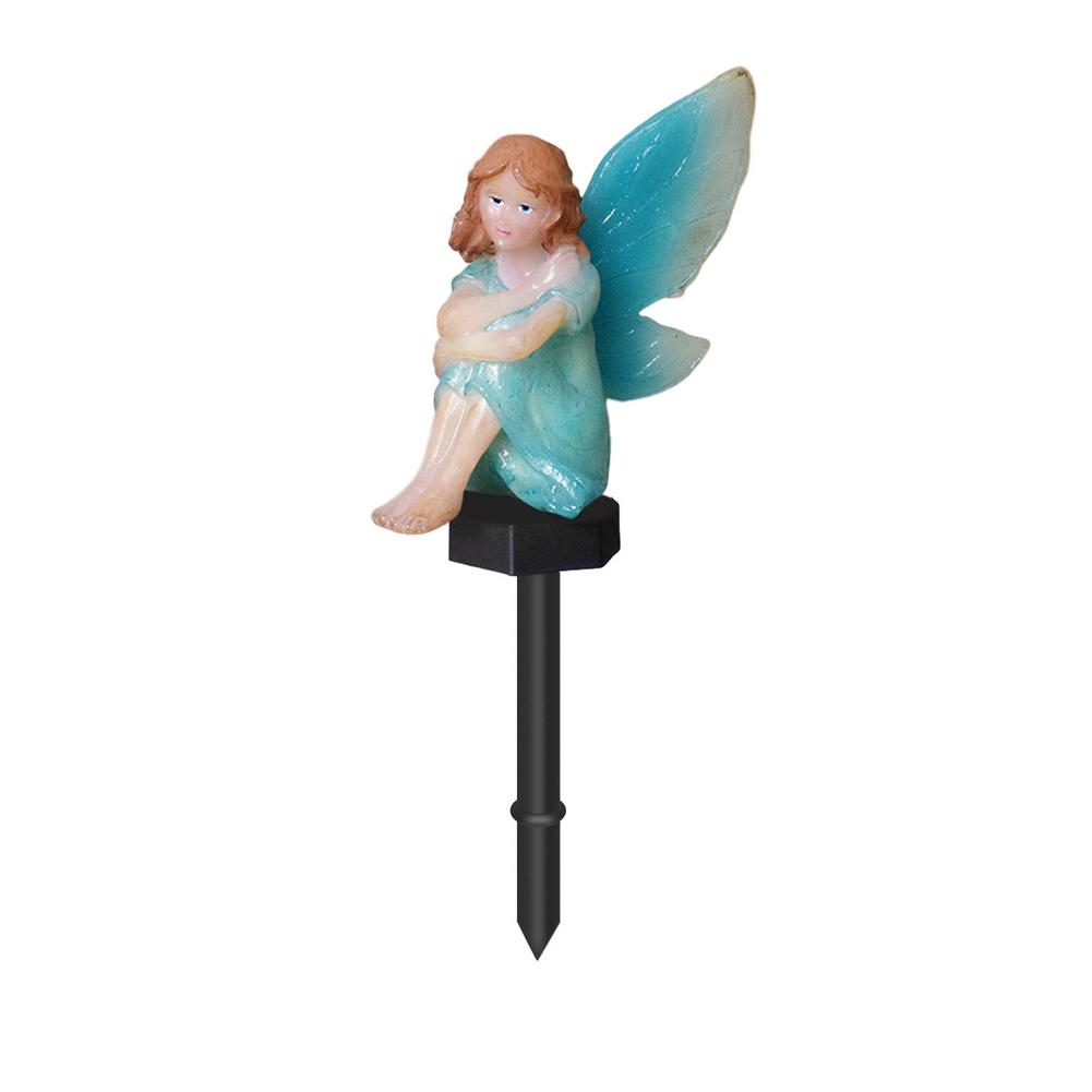 Tuin Solar Lamp Led Zonne-energie Aangedreven Lamp Outdoor Straat Licht Bloem Fee Bloem Pathway Verlichting Voor Patio Yard: Blue