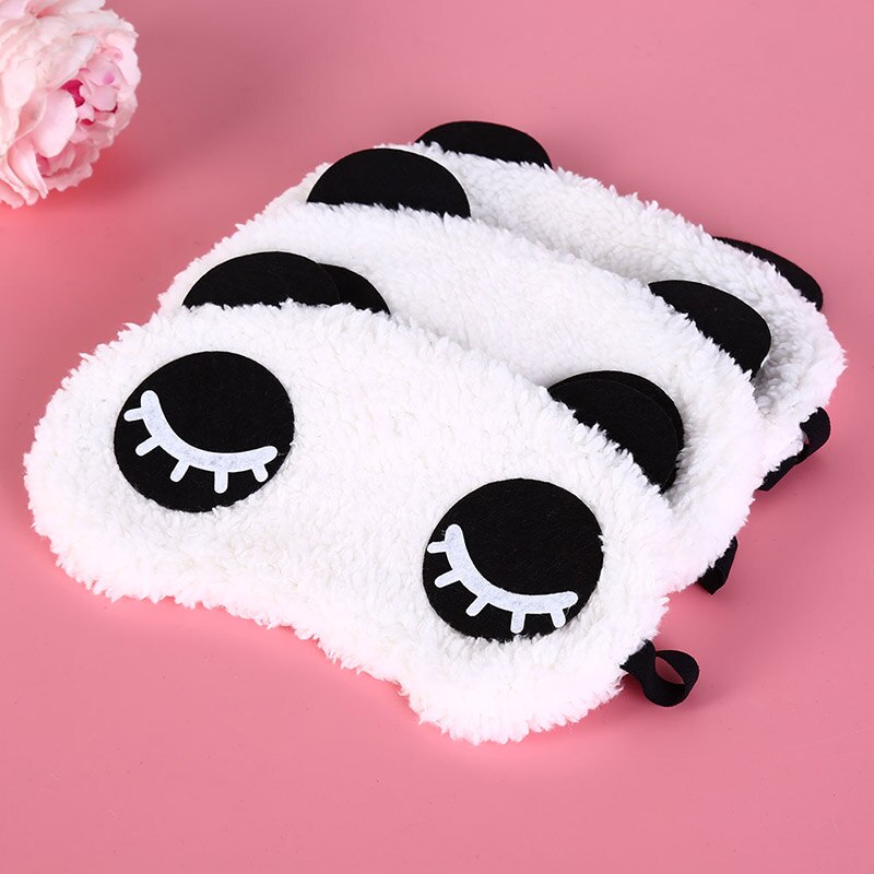 Schattig Gezicht Wit Panda Oogmasker Slaapmasker Shading Slaapmasker Eye Cover Gezondheidszorg 3 Stijlen Slaap Katoen Goggles Eye masker