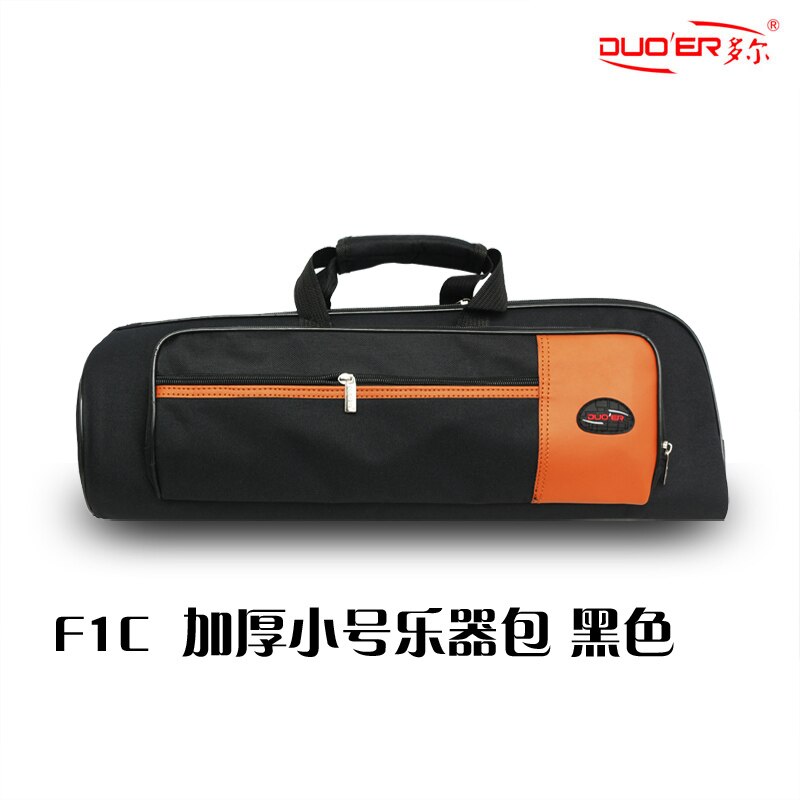 Duoer Trompet Gig Bag 600D Oxford Tas Case Voor Trompet Met Verstelbare Schouderband 10Mm Thicken Gewatteerde Schuim: Black