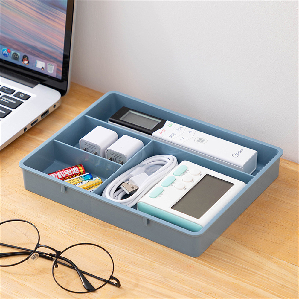 Plastic Stationery Divide Drawer Organizers Desk Storage Box Jewelry Makeup Case Lipstick Cotton Lipstick Sundries Container