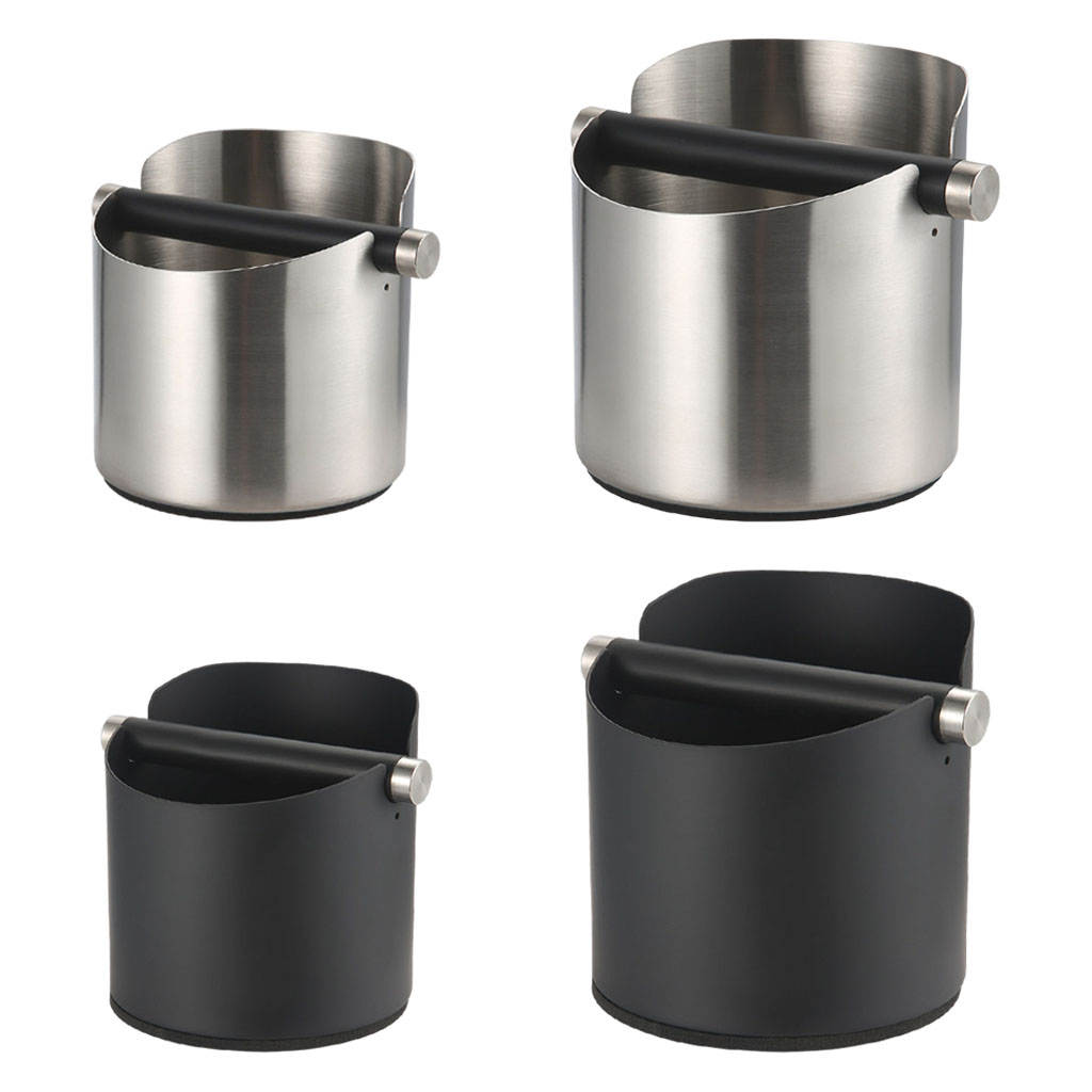 Durable Coffee Knock Box Coffee Tools Removable Knock Bar Shock-Absorbent Barista Style Espresso Dump Bin for Coffee Grounds