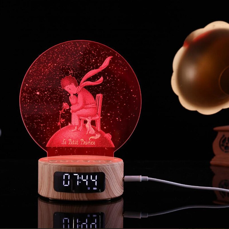 Led Night Light Bluetooth Speaker Night Light Strange Bedroom Situation Night Light Multi-Function Bedside Lamp: little Prince