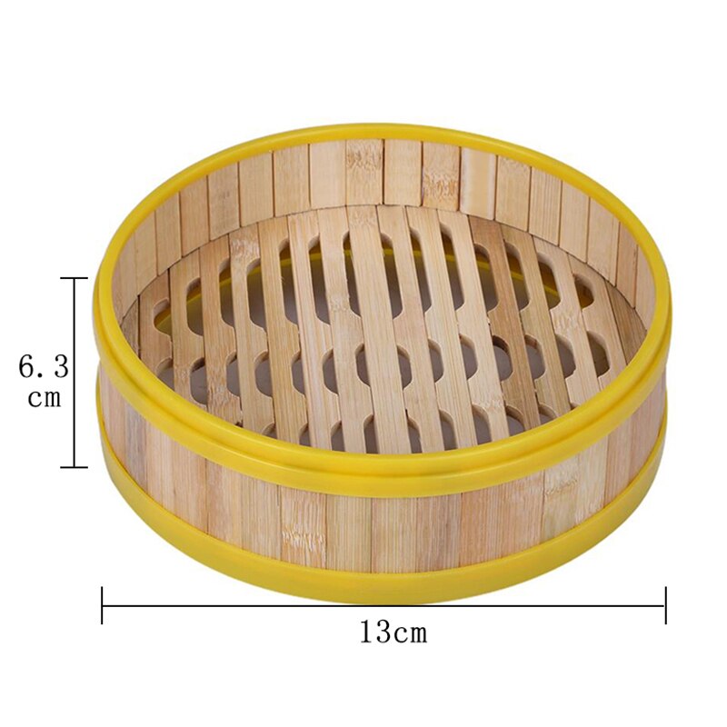 13.5-30cm et bur eller låg madlavning bambus dampkoger til fisk ris grøntsags snack kurv sæt dumpling damper køkken madlavningsværktøj